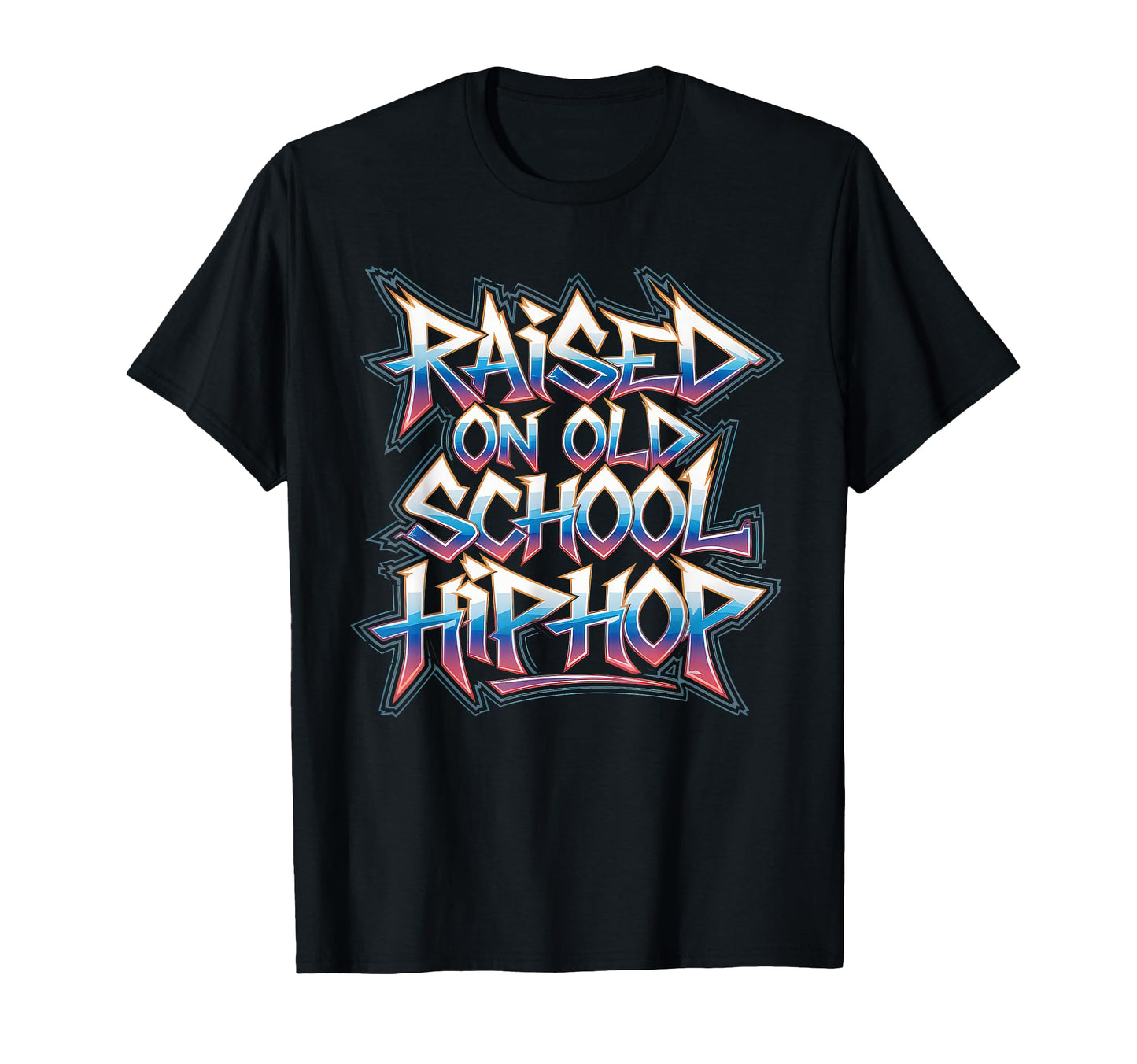 Raised Old School Hip Hop Cassette T-Shirt - Trendy Graphic for Adults