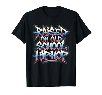 Raised Old School Hip Hop Cassette T-Shirt - Trendy Graphic for Adults