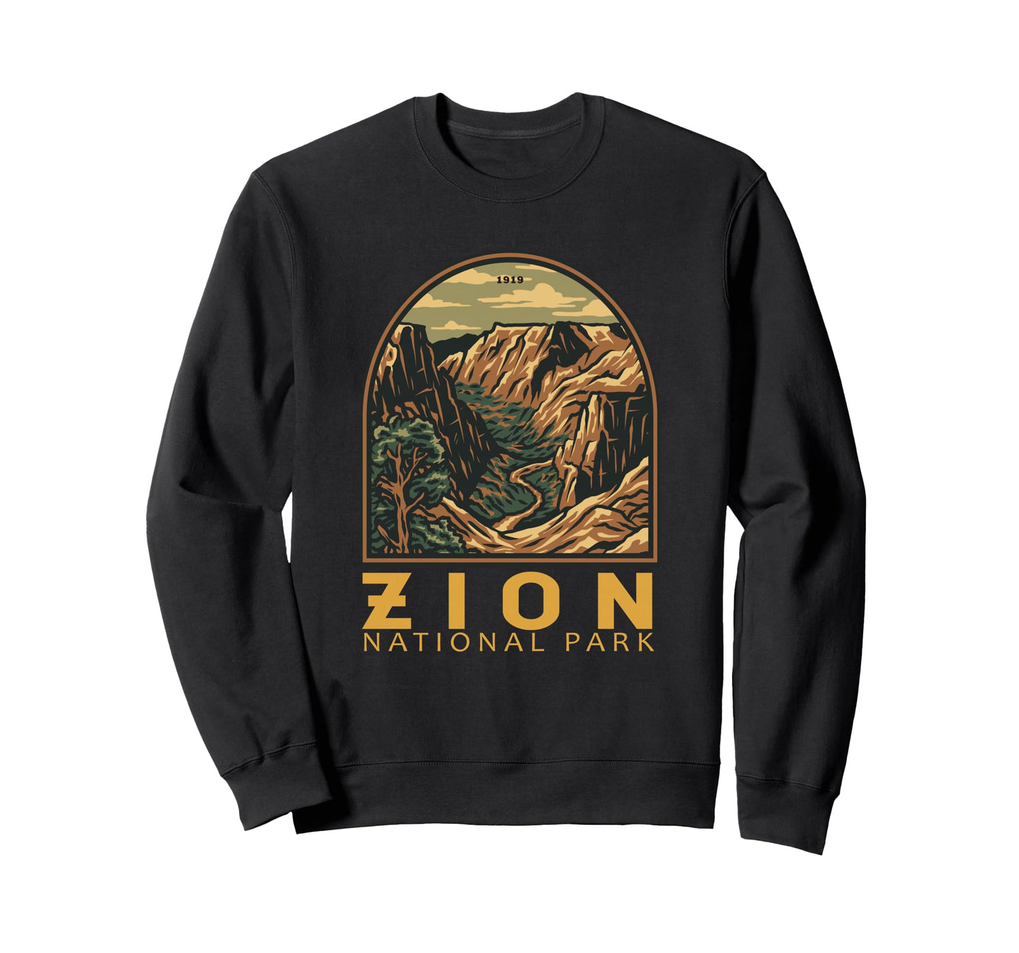 Zion National Park Utah Narrows Sweatshirt - Minimalist Print Men Women