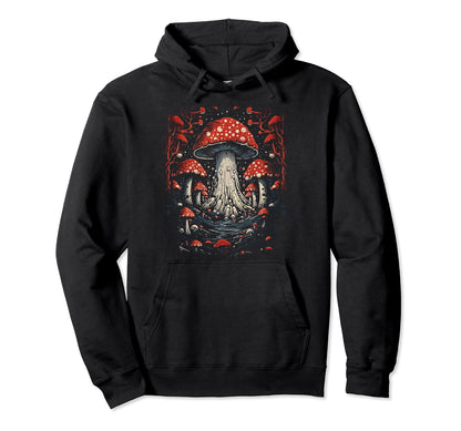 Grunge Mushroom Goth Fungi 71 Hoodie - Unique Graphic Unisex