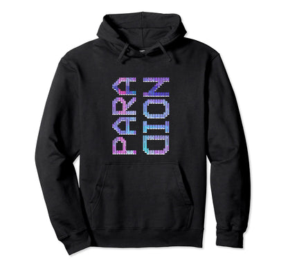 Paranoid Vaporwave Aesthetic Hoodie - Casual Everyday Wear Unisex