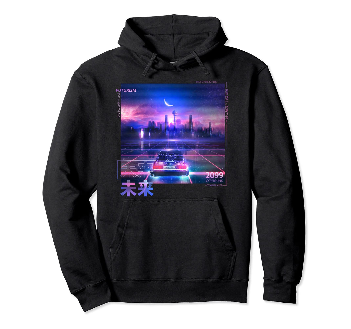 Japanese Cyberpunk Vaporwave Aesthetic Hoodie - Trendy Graphic Men Women