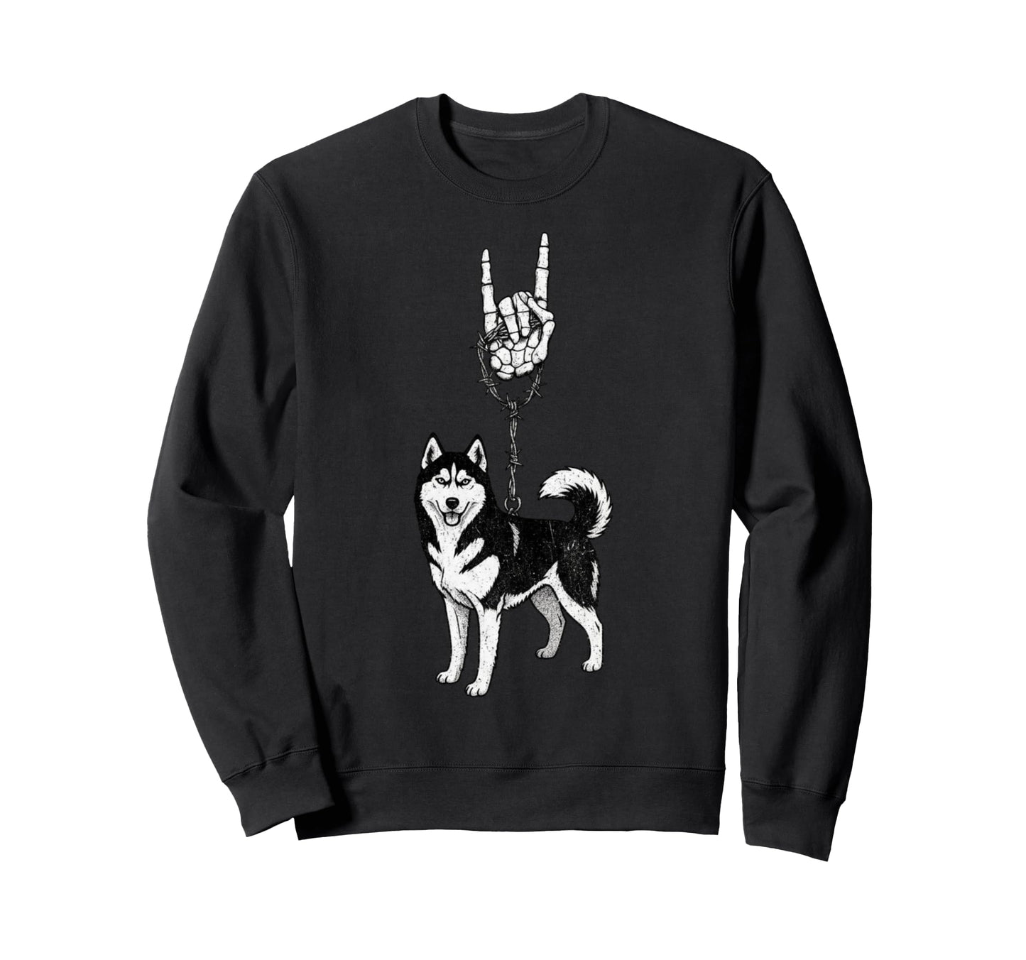 Siberian Husky Dog Mushing 90S Alt Sweatshirt - Novelty Apparel for Adults