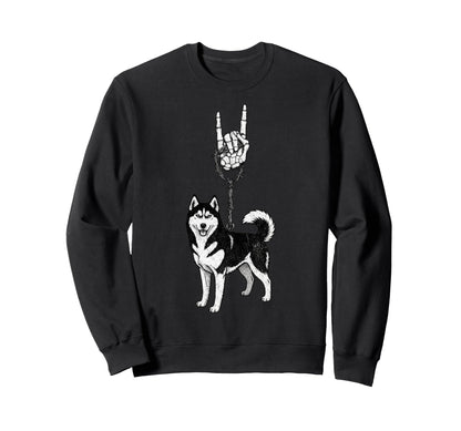 Siberian Husky Dog Mushing 90S Alt Sweatshirt - Novelty Apparel for Adults