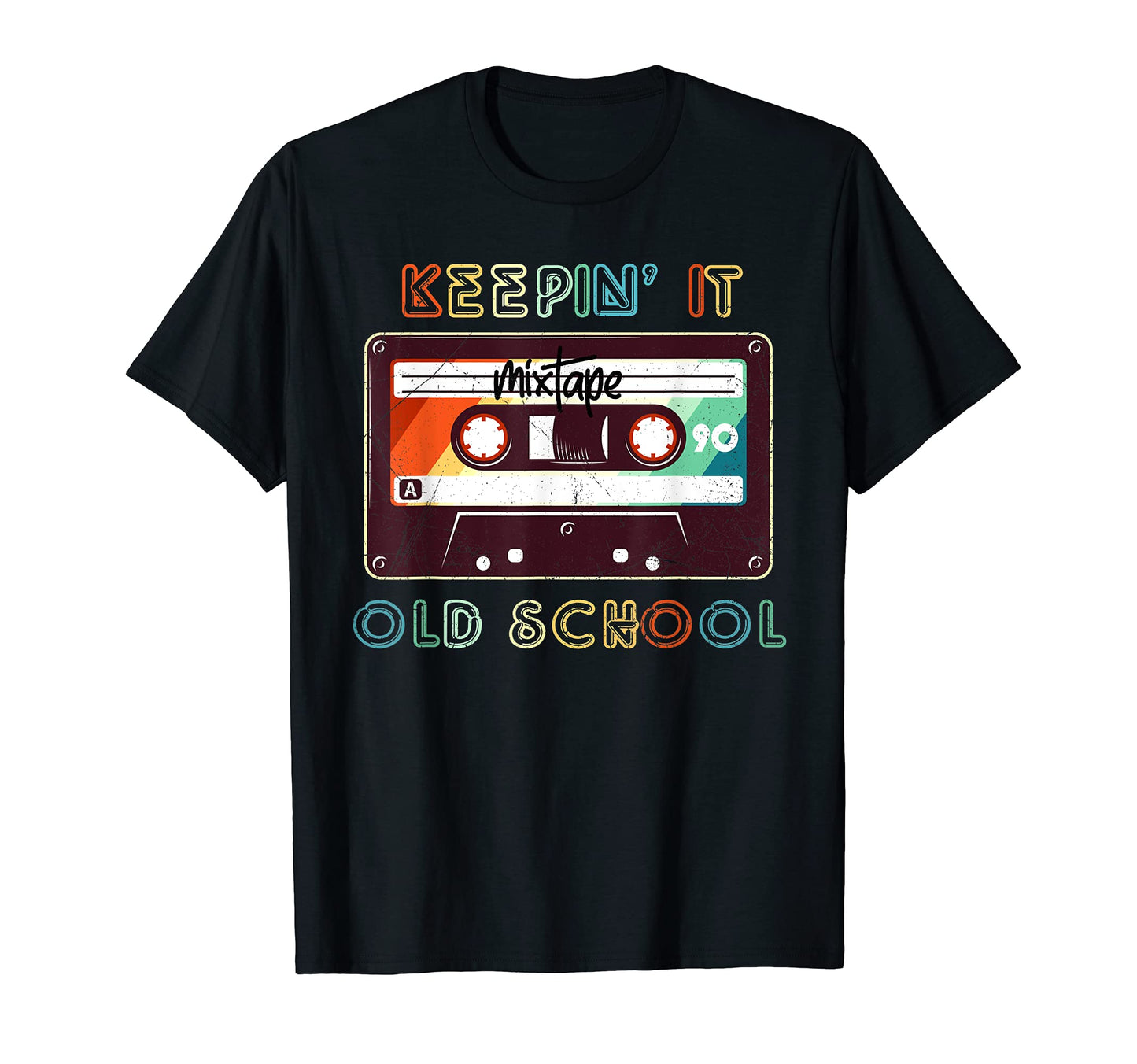 Keepin It Old School Mixtape Hip Hop 80S T-Shirt - Graphic Print Men Women