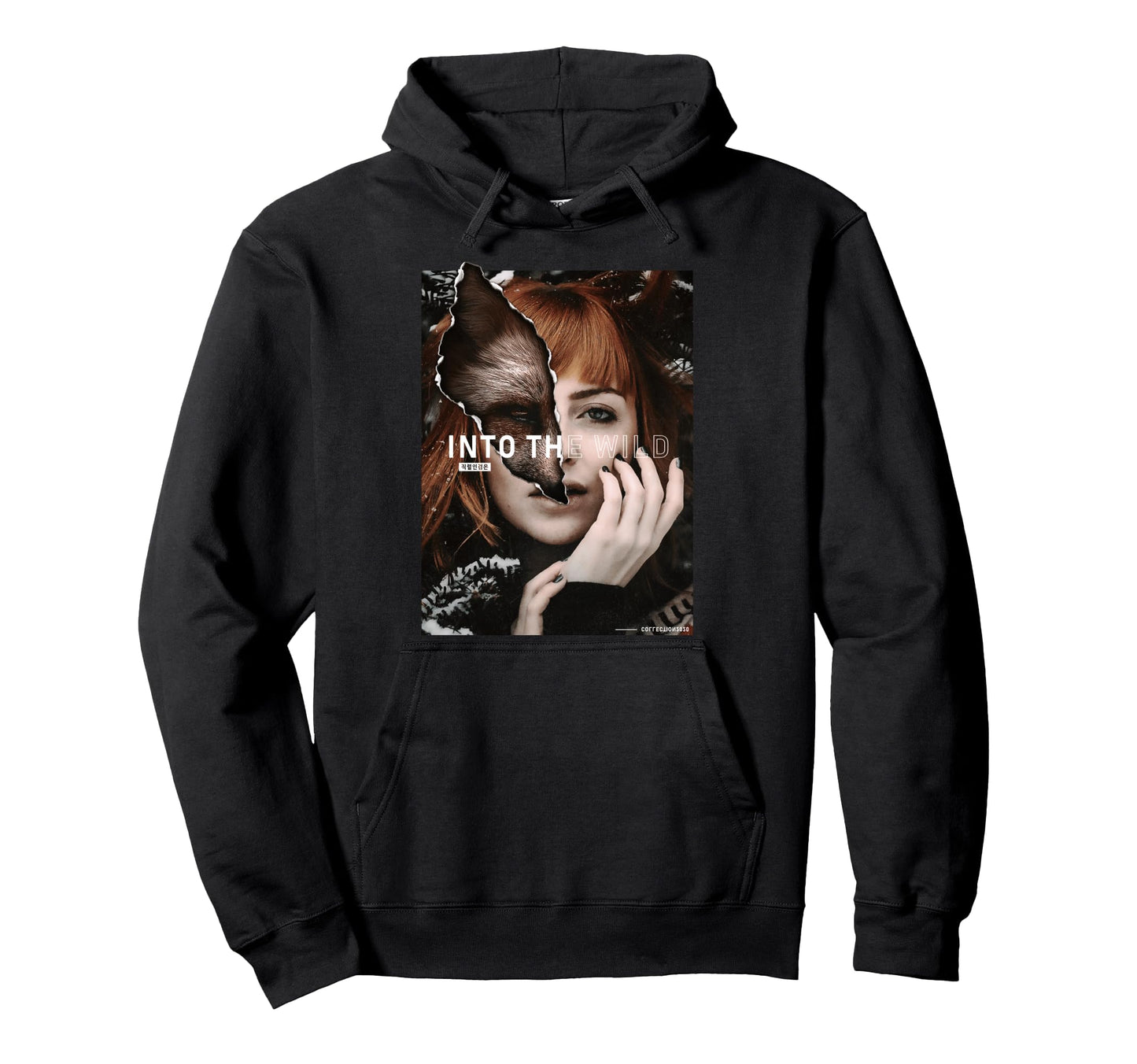 Into Wild Fox Japan Aesthetic Hoodie - Aesthetic Graphic for Adults