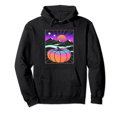 Sunset Aesthetic Vaporwave Halloween Hoodie - Aesthetic Graphic Unisex