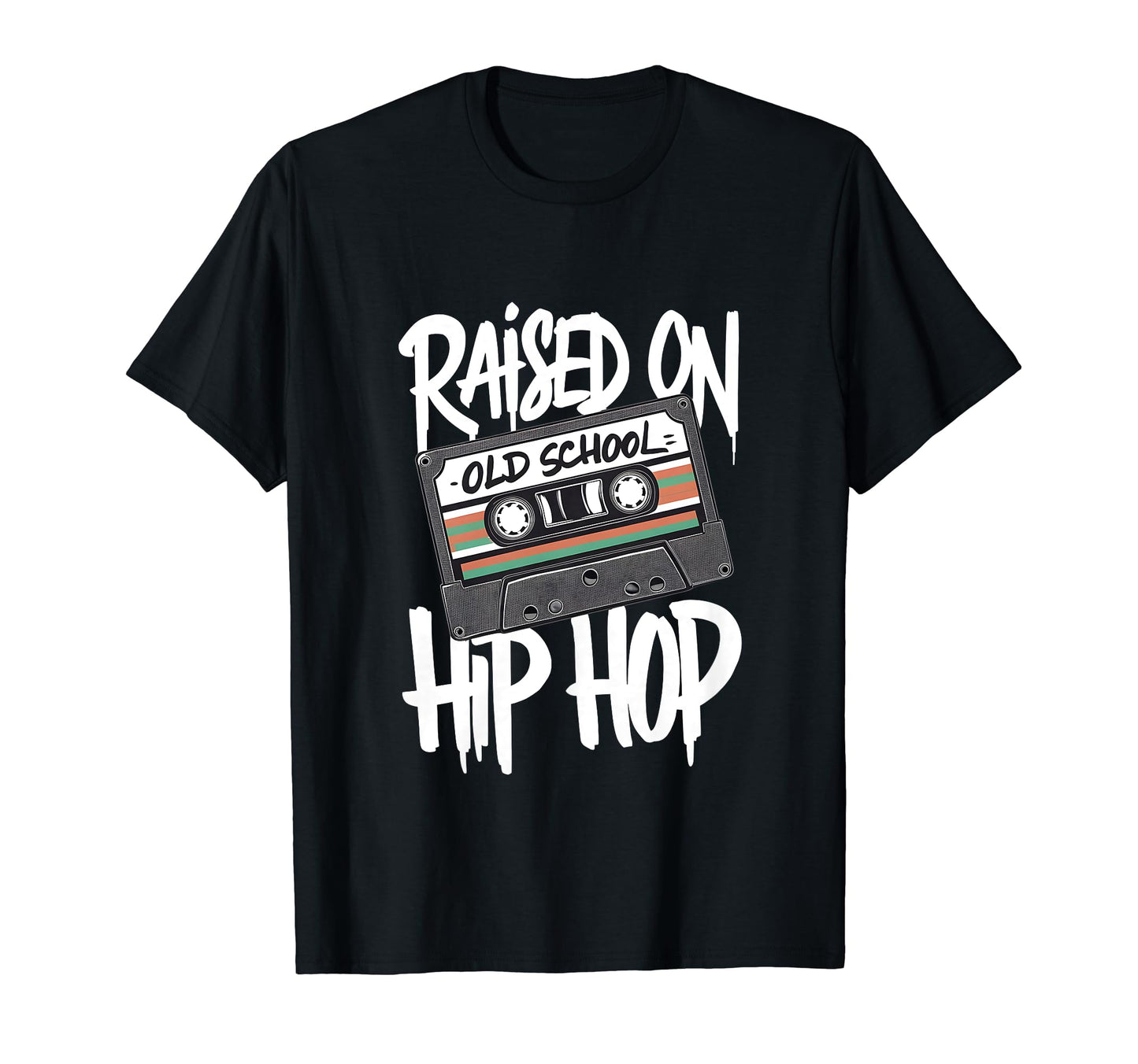Raised Old School Hip Hop Cassette Dope T-Shirt - Novelty Apparel Unisex