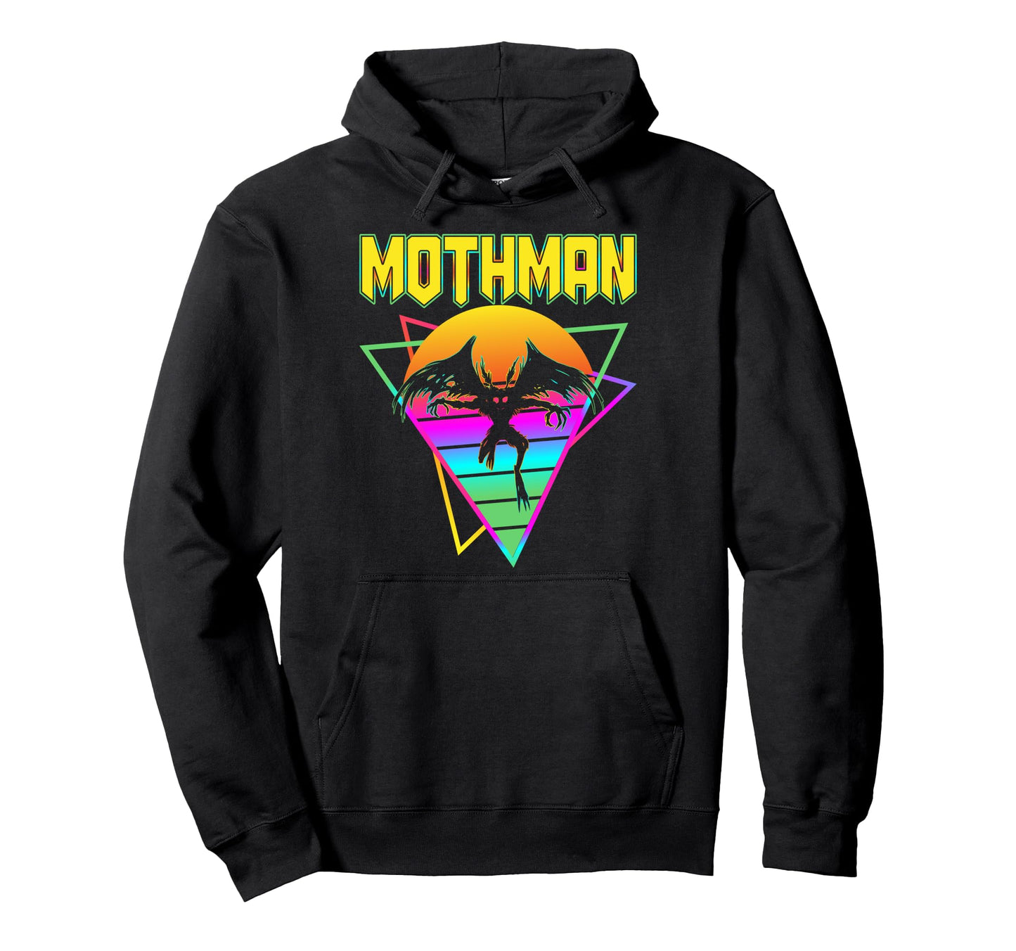 Vaporwave Aesthetic Mothman Hoodie - Graphic Print for Adults