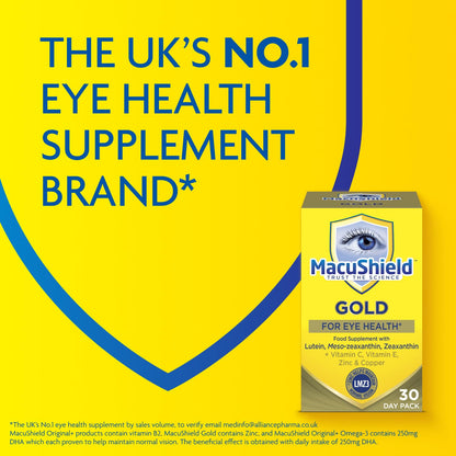 MacuShield Gold Eye Health Supplement - 90 Capsules