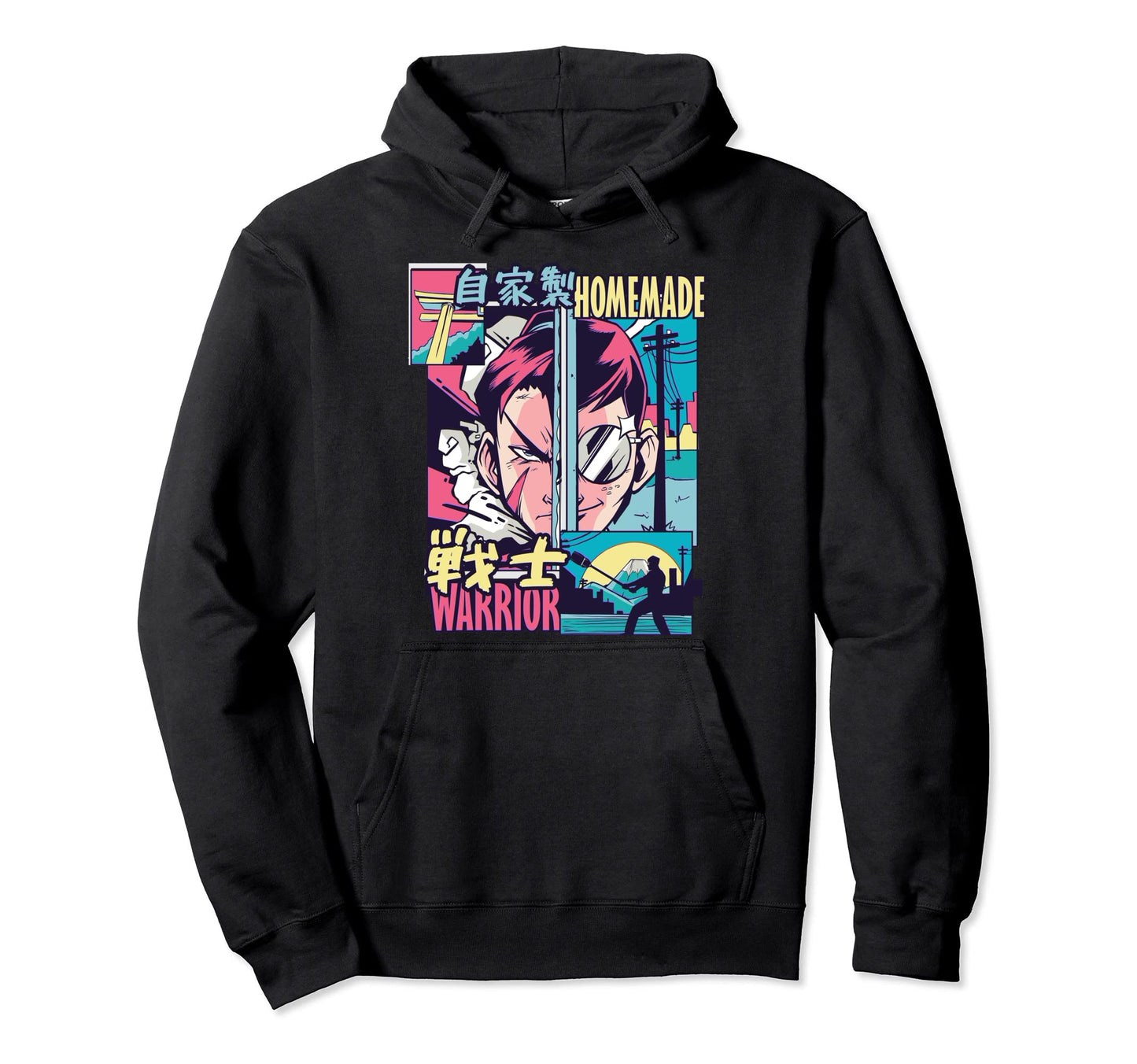 90S Vaporwave Aesthetic Japanese Anime Hoodie - Custom Art Print Men Women