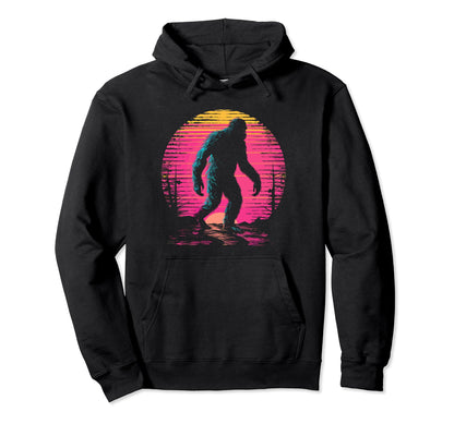 Bigfoot Vaporwave Aesthetic Hoodie - Fun Novelty Design Men Women