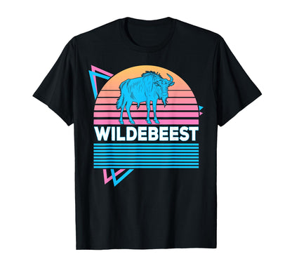 Wildebeest Vaporwave Aesthetic T-Shirt - Aesthetic Graphic for Adults