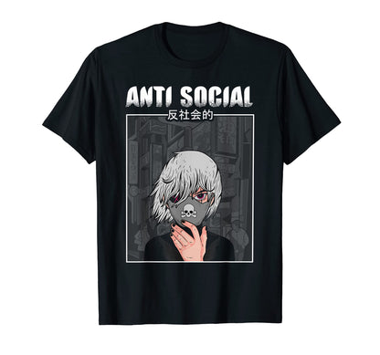 Sad Anime Japanese Art Harajuku T-Shirt - Fun Novelty Design Unisex