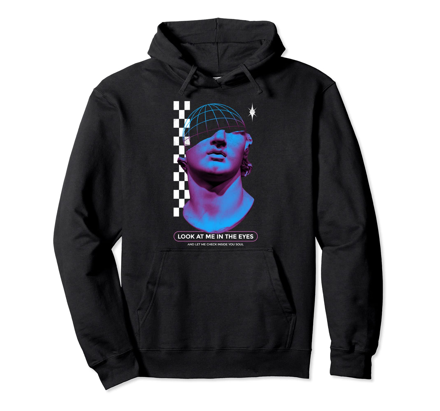 Vaporwave Statue Sad Soul Grunge Hoodie - Aesthetic Graphic for Adults