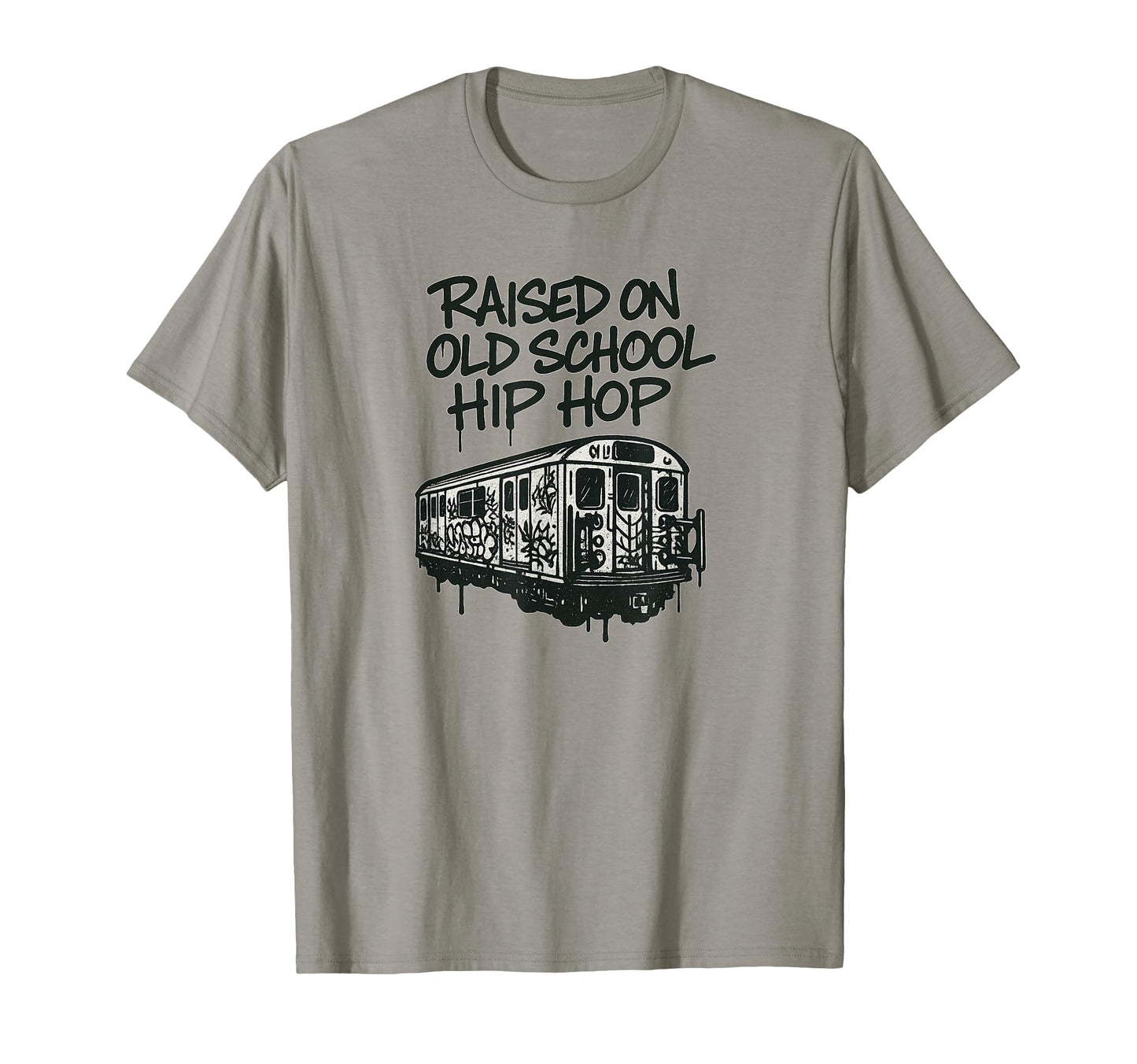 Raised Old School Hip Hop Graffiti Train T-Shirt - Custom Art Print Unisex