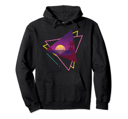 Tropical Sunset 90S Art Vaporwave Hoodie - Unique Graphic Men Women