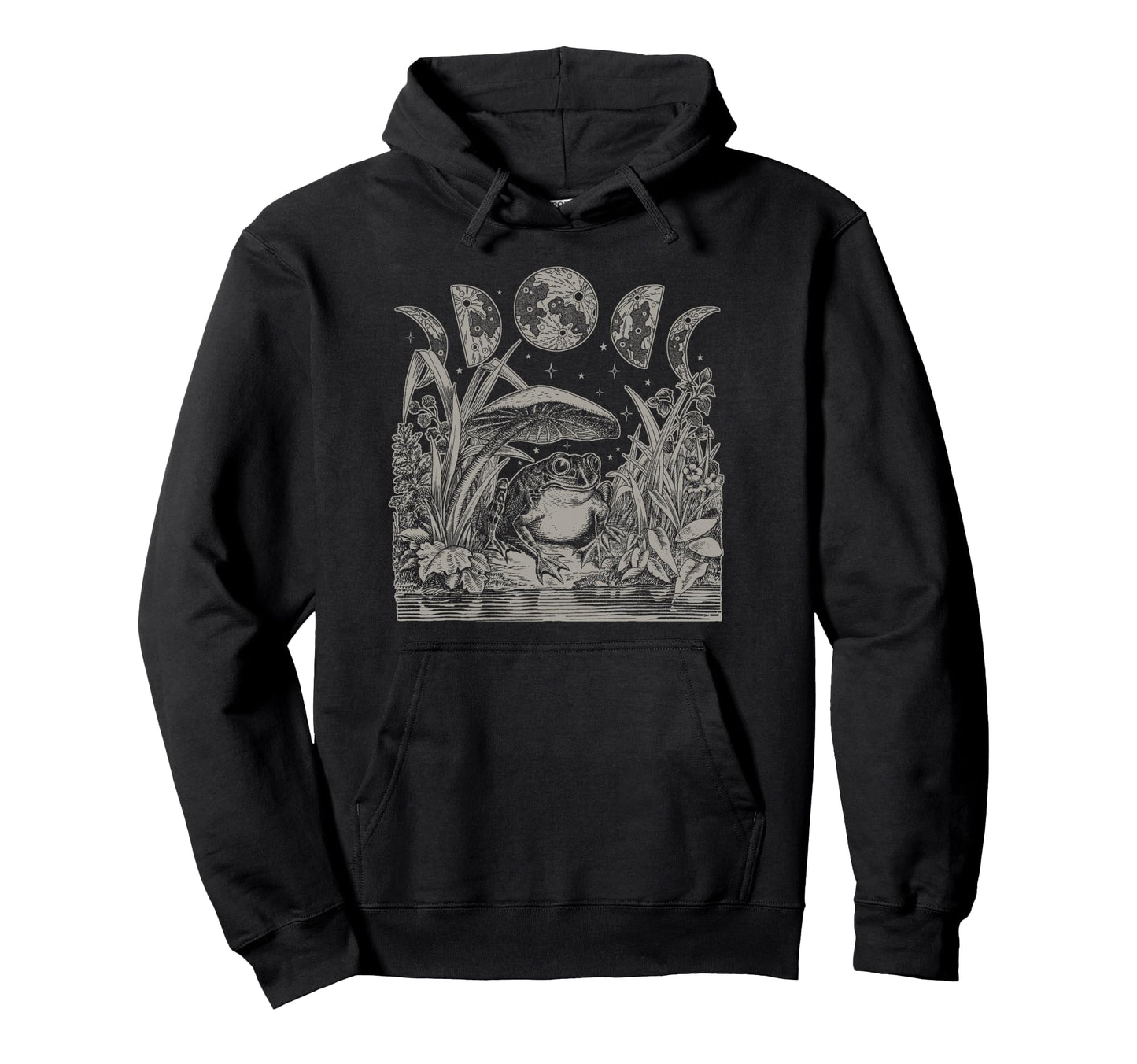 Whimsy Goth Fairycore Grunge Frog Hoodie - Unique Graphic for Adults