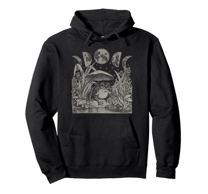 Whimsy Goth Fairycore Grunge Frog Hoodie - Unique Graphic for Adults