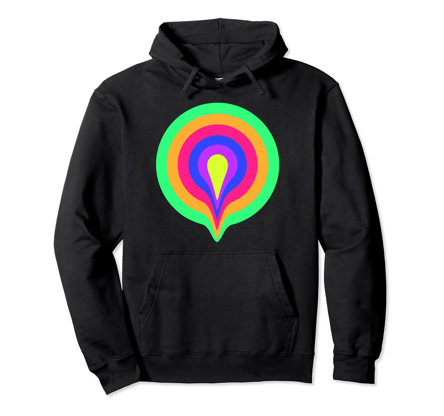 Drippy Yoga Trippy Glitch Multicoloured Hoodie - Graphic Print Men Women