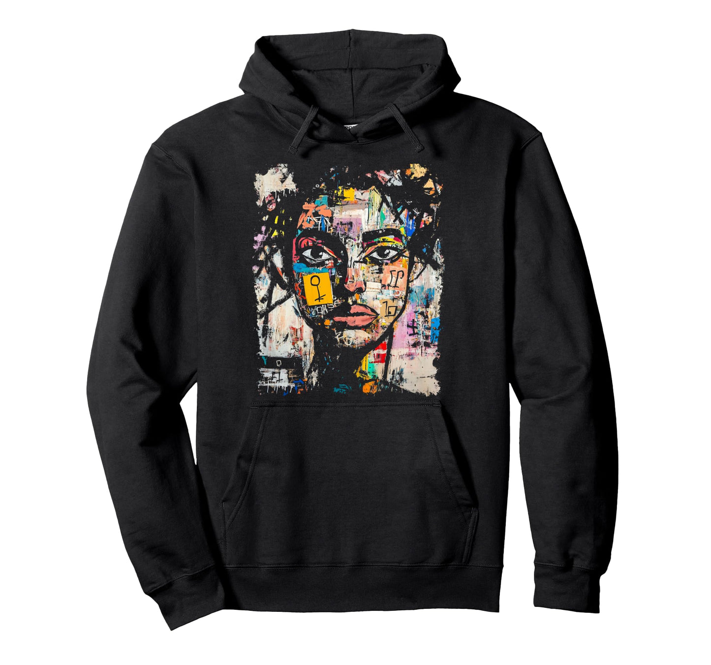 Abstract Art Womens 90S Graffiti Hoodie - Custom Art Print Men Women