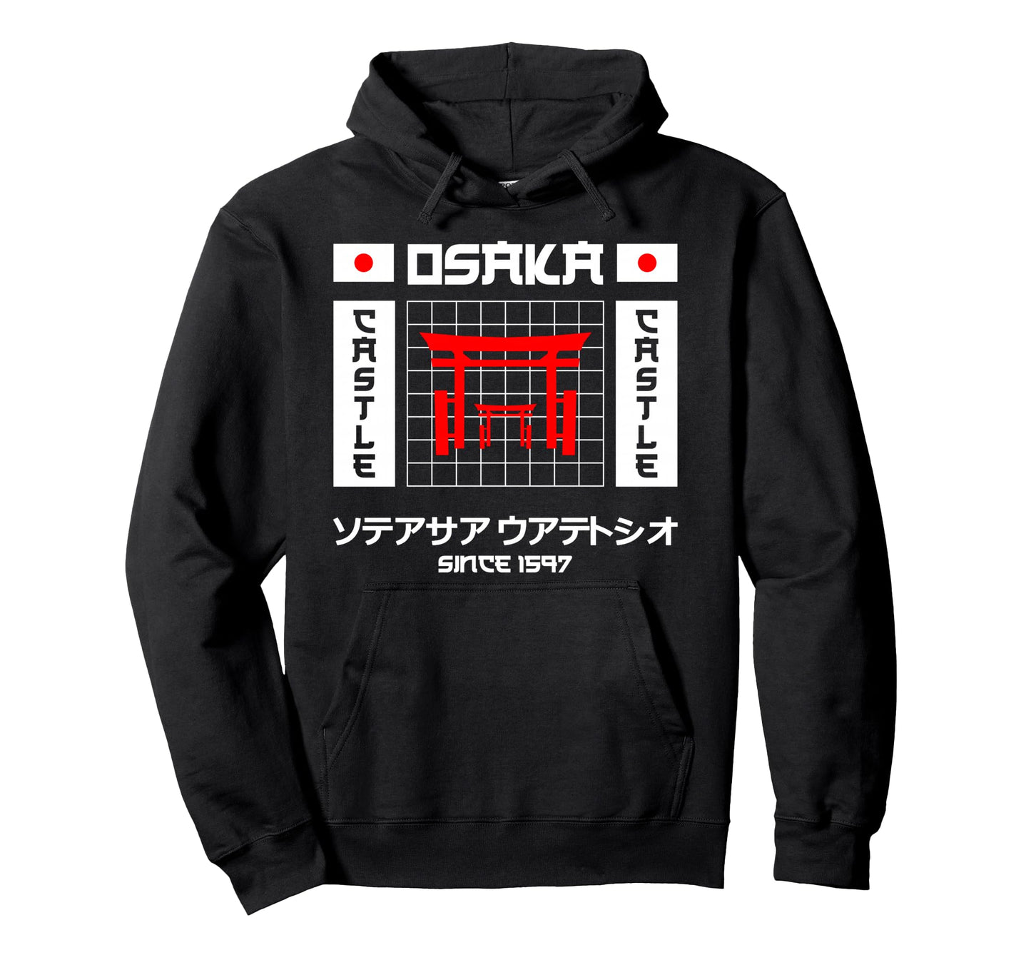 Osaka Castle Japan Anime Aesthetic Hoodie - Streetwear Style Men Women