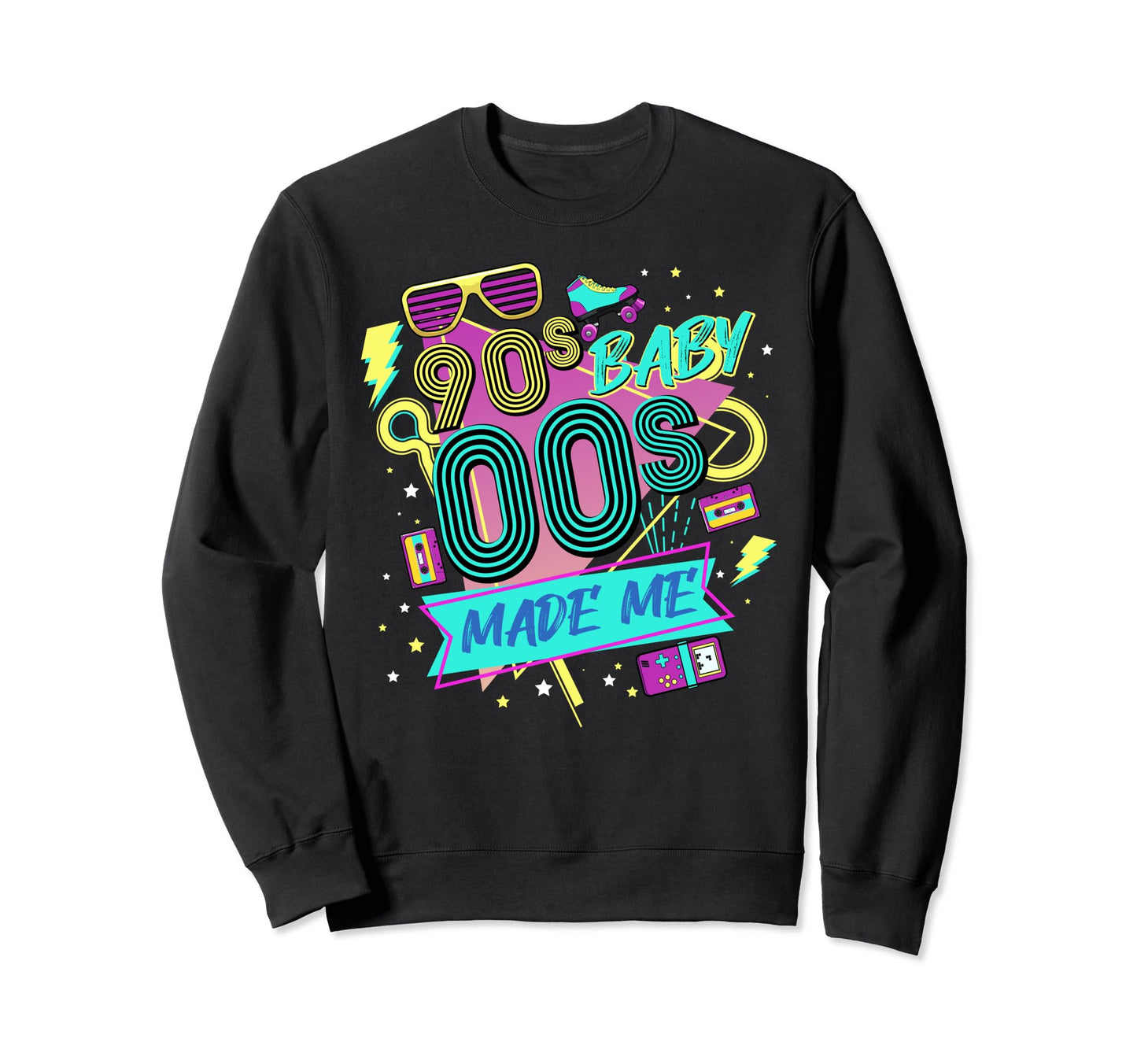 1990S 2000S Made Me Nostalgia Disco Sweatshirt - Unique Graphic for Adults