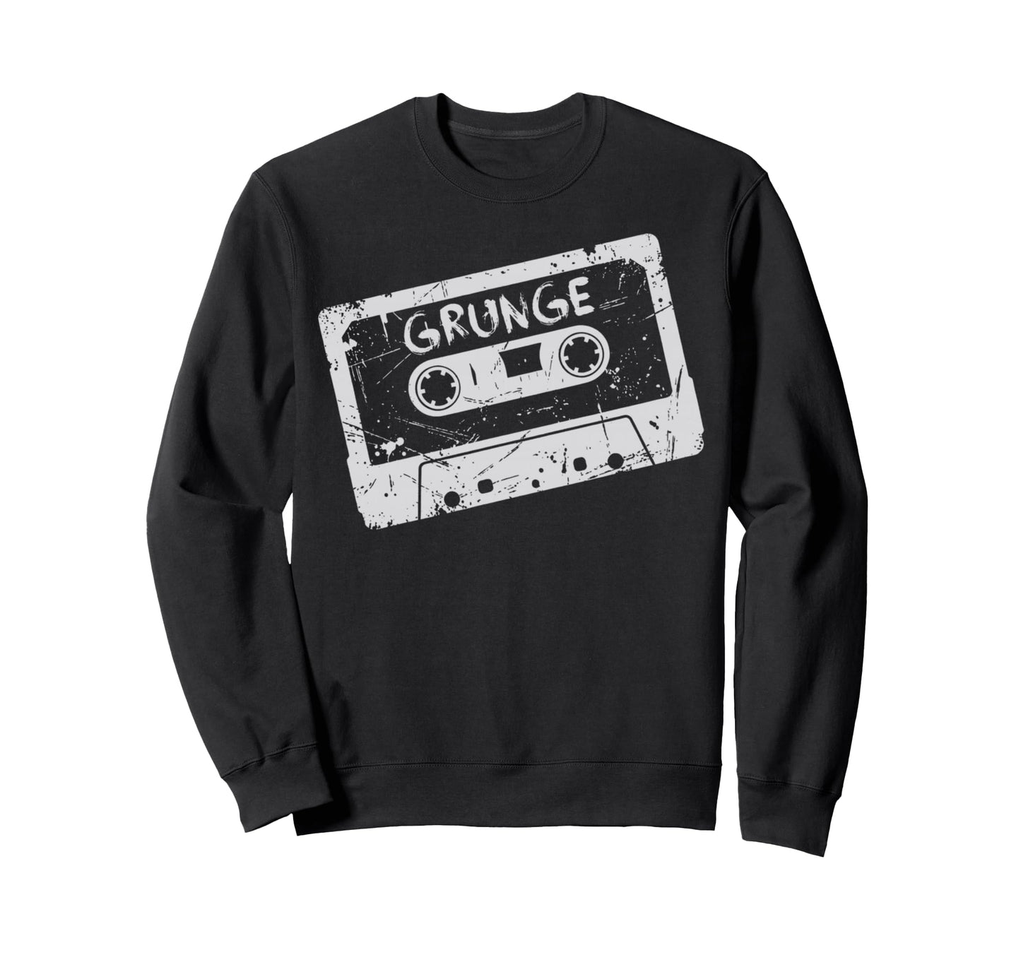 Grunge Cassette Tape Throwback Sweatshirt - Casual Everyday Wear for Adults