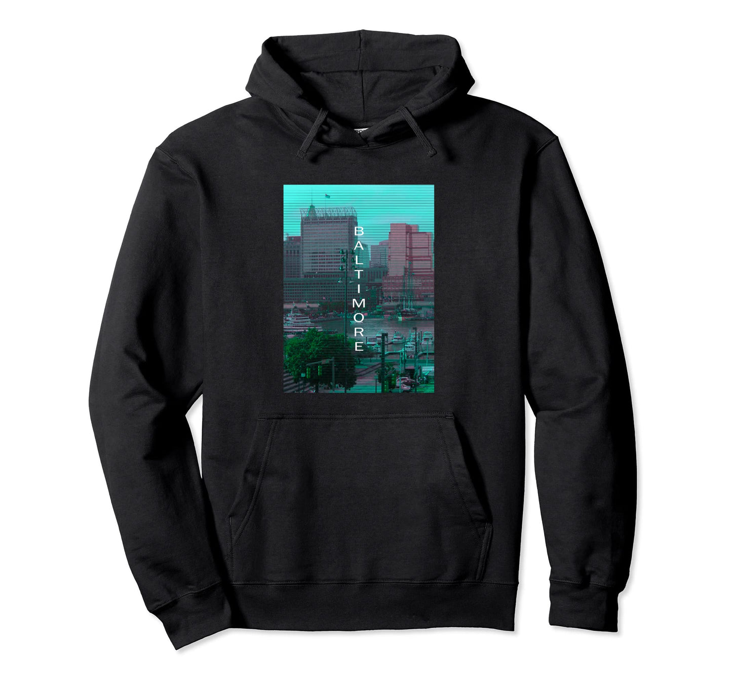 Maryland Vaporwave Aesthetic Hoodie - Casual Everyday Wear for Adults