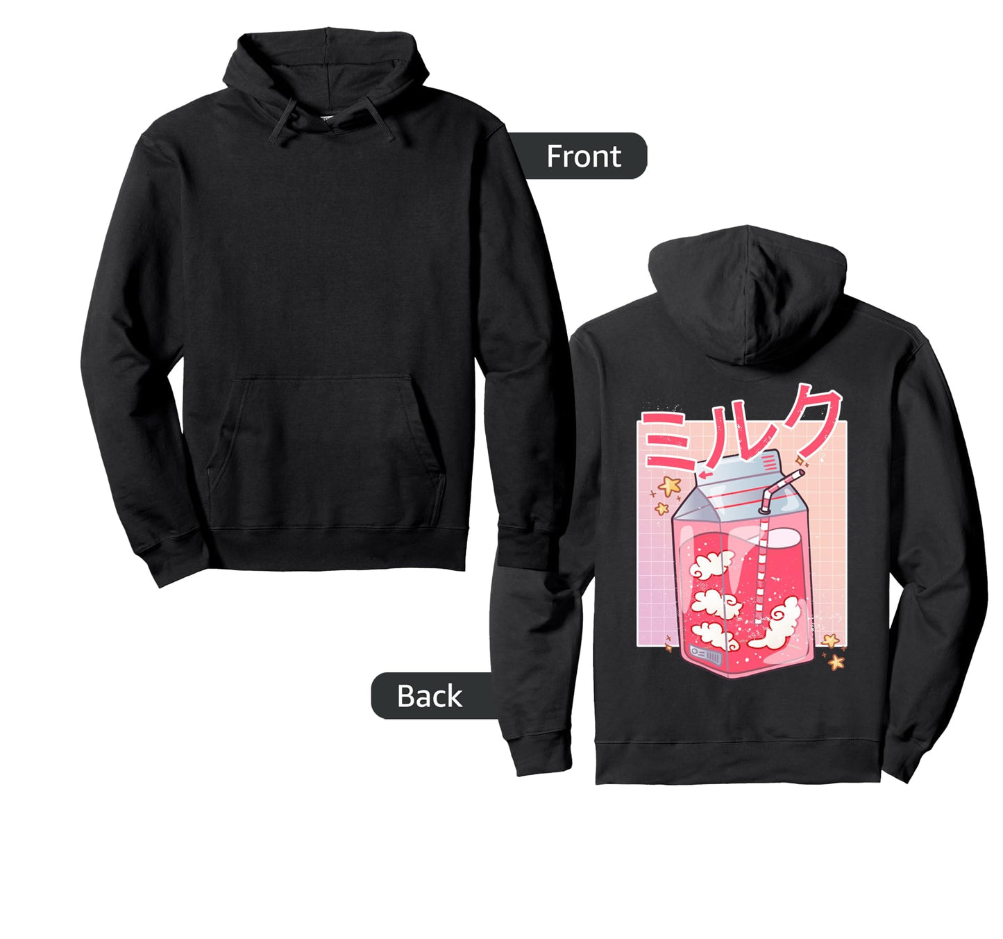 Funny 90S Soft Grunge Japanese Kawaii Hoodie - Graphic Print Unisex
