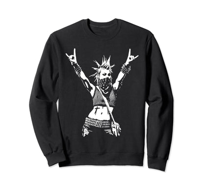 Hand Horns Punk Rock 90S Grunge Sweatshirt - Trendy Graphic Unisex