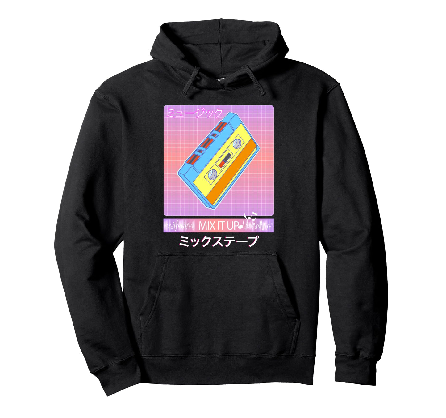 90S Japanese Otaku Aesthetic Mix Tape Hoodie - Aesthetic Graphic Unisex
