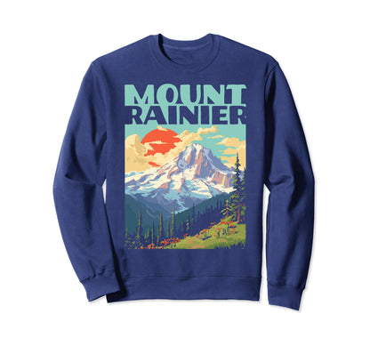 Mount Rainier National Park Sweatshirt - Aesthetic Graphic for Adults