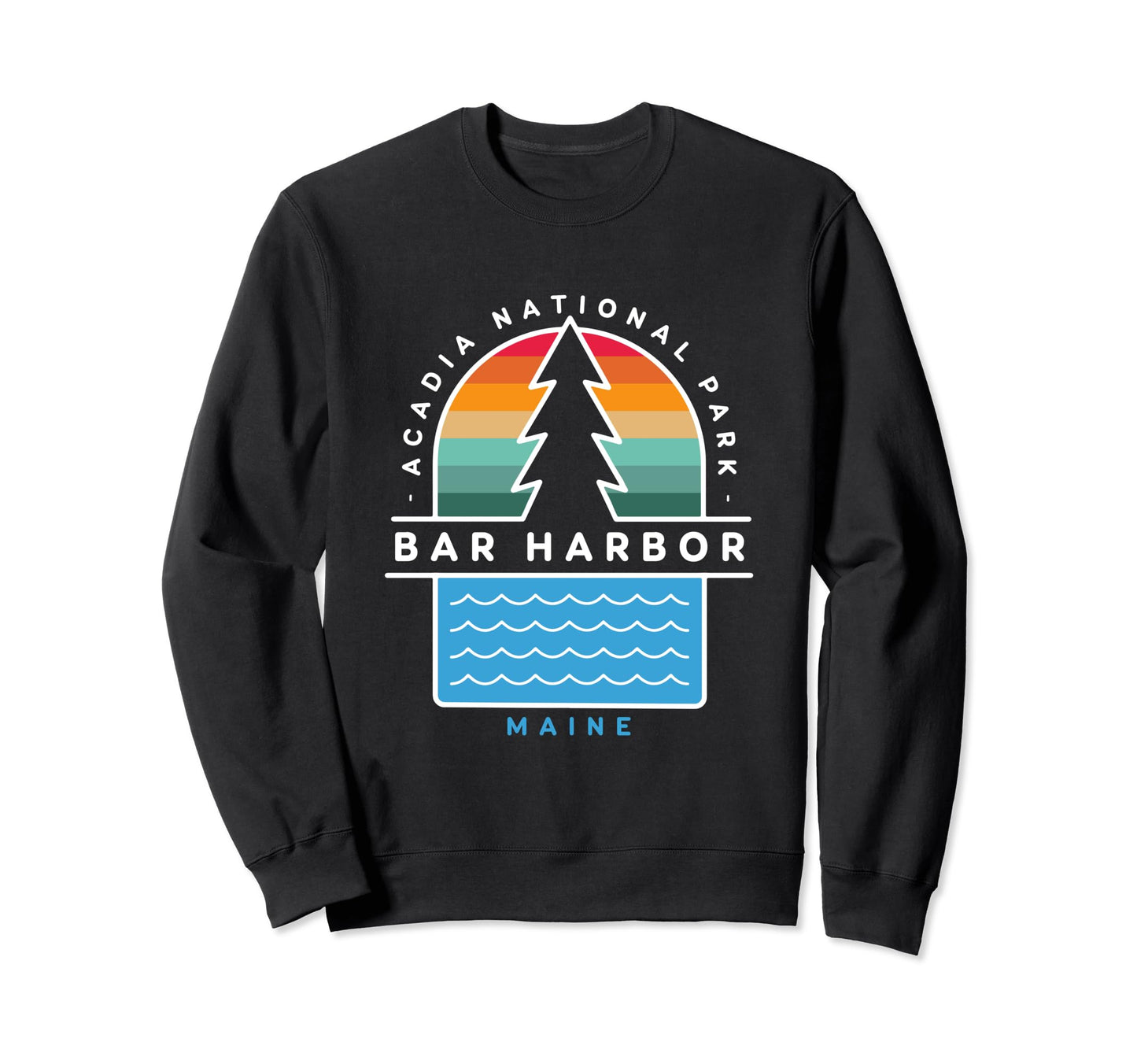 Bar Harbor Maine Acadia National Sweatshirt - Graphic Print for Adults