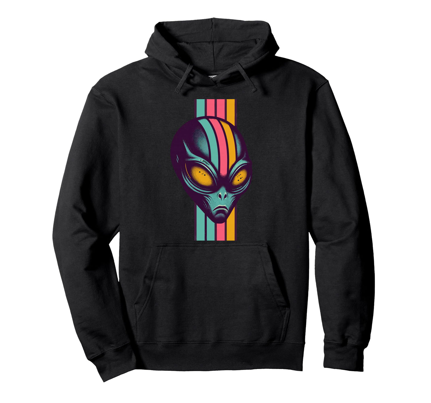 Cyber Alien Vaporwave Aesthetic Head Hoodie - Aesthetic Graphic Men Women