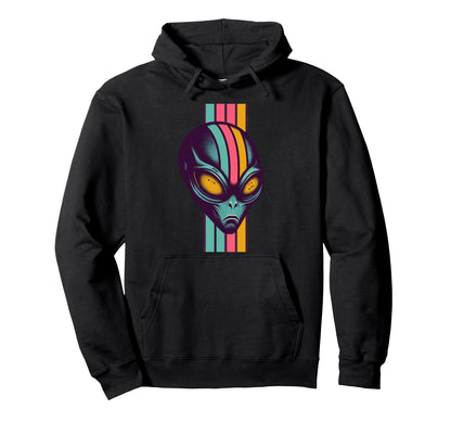 Cyber Alien Vaporwave Aesthetic Head Hoodie - Aesthetic Graphic Men Women