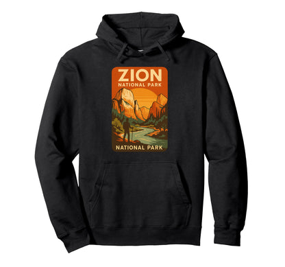 Zion National Park Sandstone Cliffs Hoodie - Aesthetic Graphic Unisex