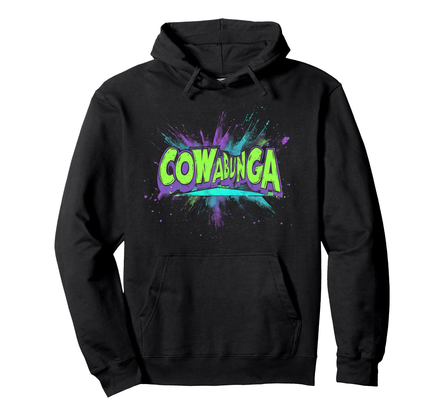 Cowabunga 80S 90S Nostalgia Slang Hoodie - Casual Everyday Wear Men Women