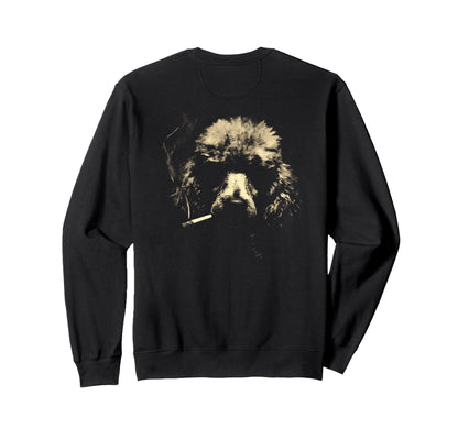 Poodle Smoking Cigarette Sweatshirt - Casual Everyday Wear Men Women