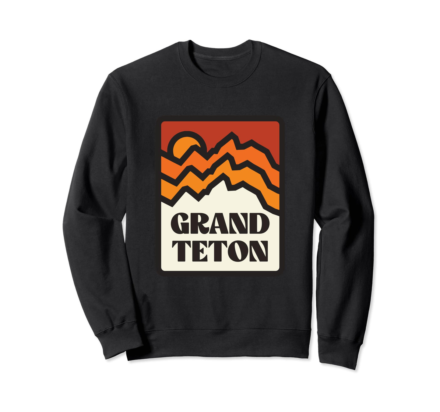 Grand Teton National Park Minimal Sweatshirt - Minimalist Print Men Women