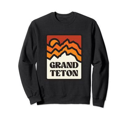 Grand Teton National Park Minimal Sweatshirt - Minimalist Print Men Women