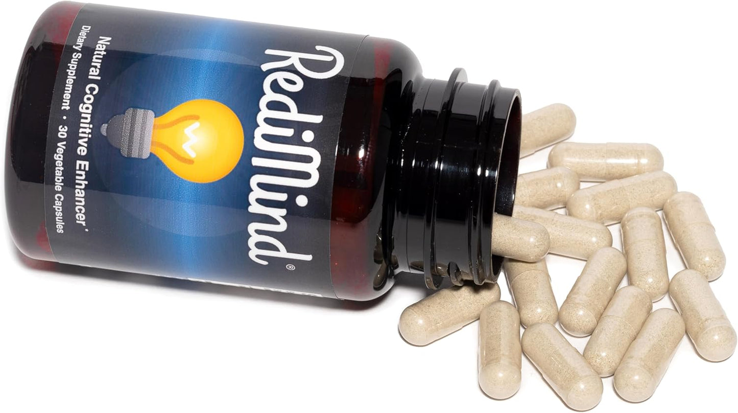 RediMind – Natural Brain Booster & Memory Support (Vegan, 30 Capsules)