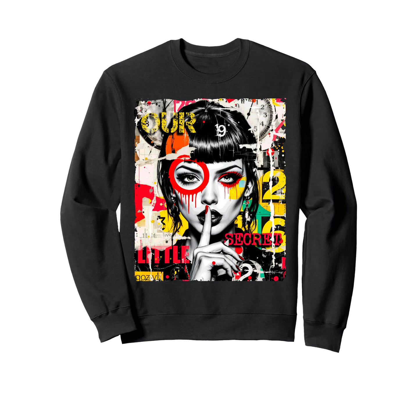 Grunge Pop Art Punk Street Art Sweatshirt - Fun Novelty Design Men Women