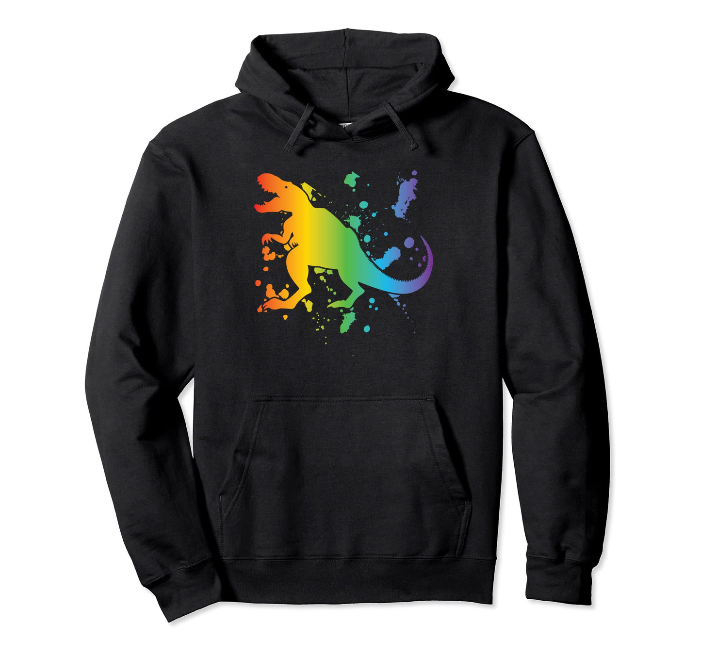 Lgbt Rainbow Dinosaur Gay Pride Mens Hoodie - Graphic Print for Adults