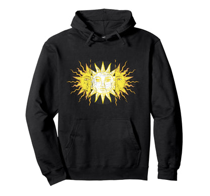 Split Sun Old Aesthetic Vaporwave Hoodie - Aesthetic Graphic for Adults