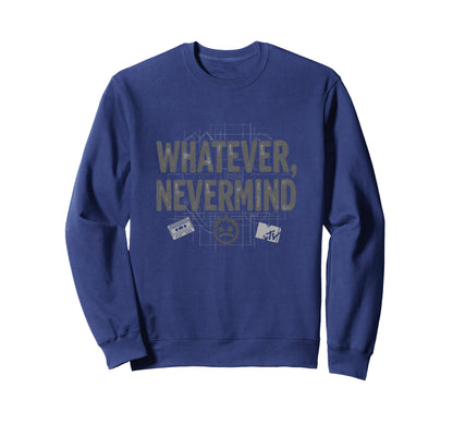 Whatever Nevermind Gen X Nostalgic 90S Sweatshirt - Trendy Graphic Unisex
