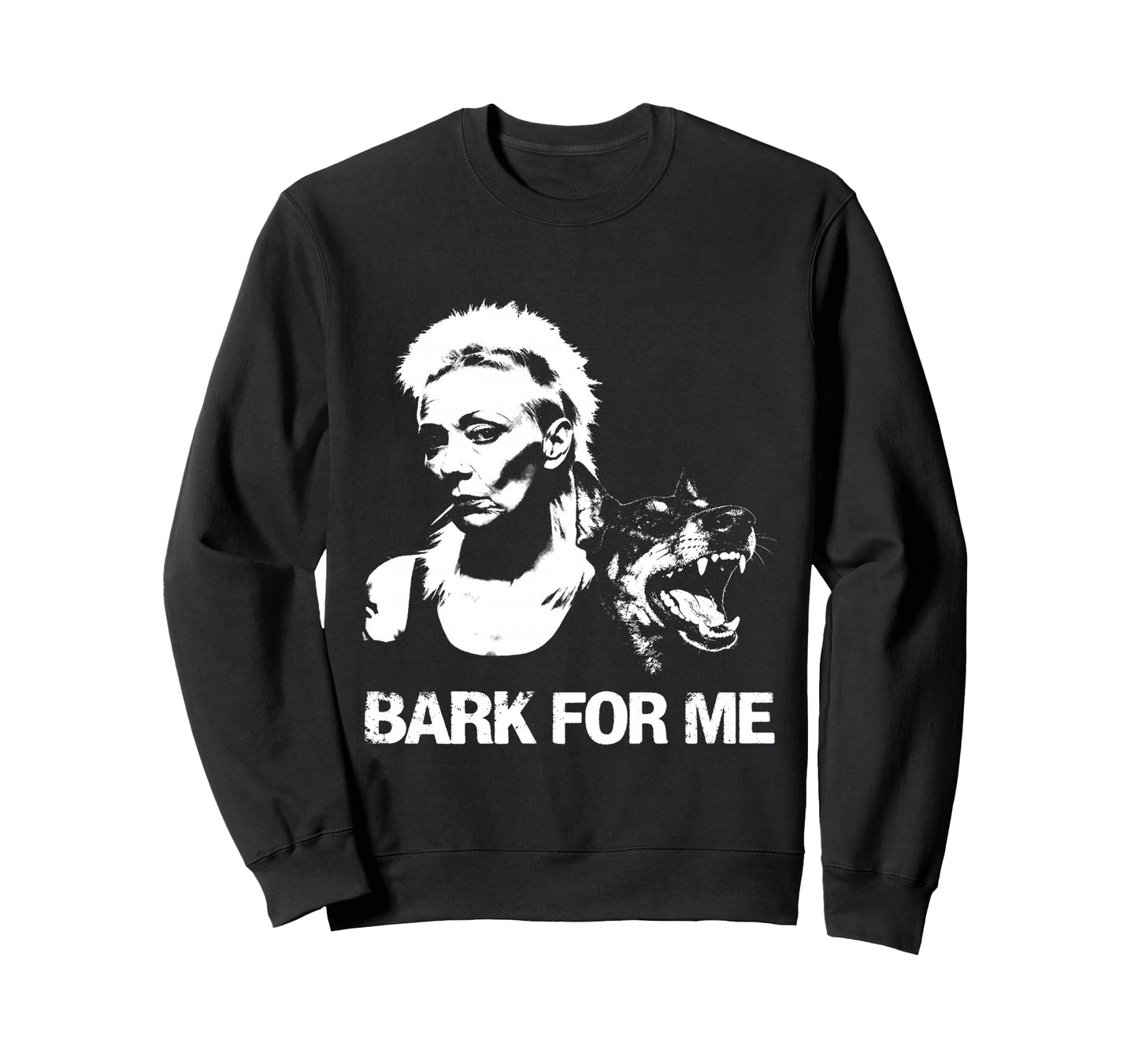 Punk And Dog Bark Me Grunge Art Sweatshirt - Unique Graphic for Adults
