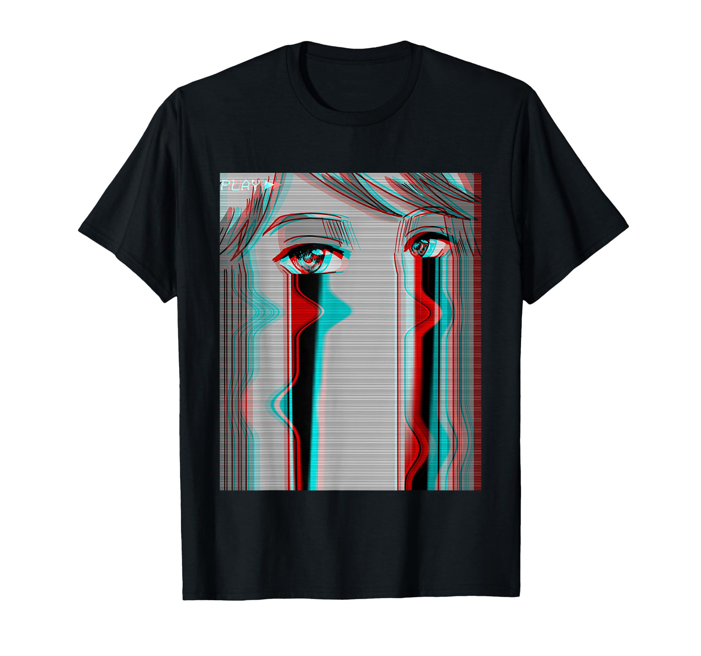 Sad Anime Otaku Eboy Egirl T-Shirt - Fun Novelty Design for Adults