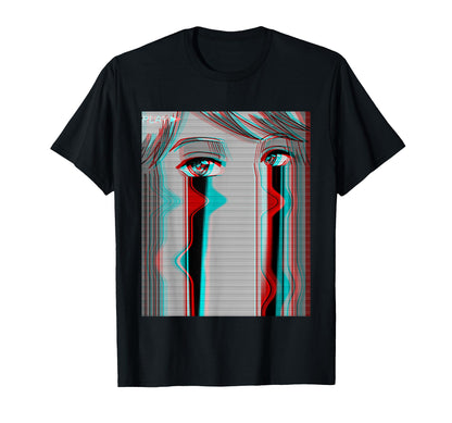 Sad Anime Otaku Eboy Egirl T-Shirt - Fun Novelty Design for Adults
