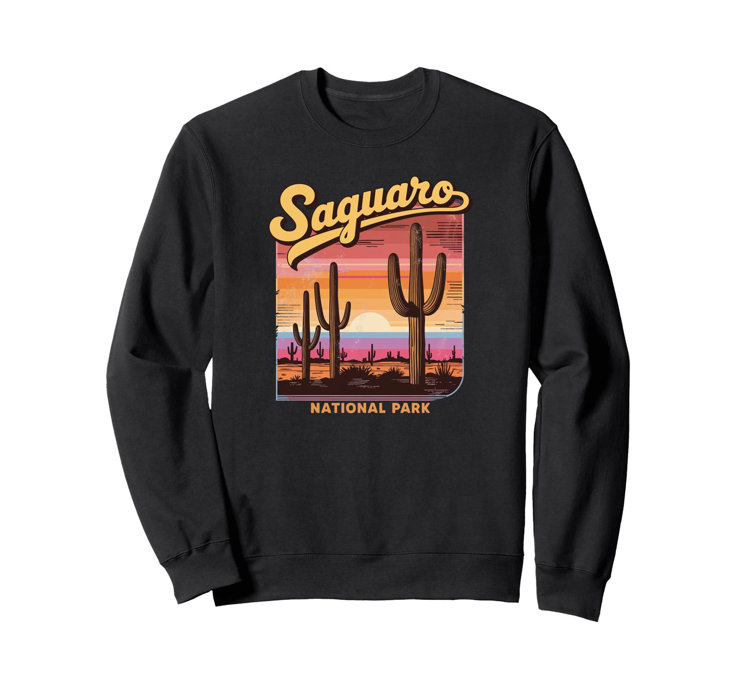 Saguaro National Park Sunset Sweatshirt - Streetwear Style Men Women